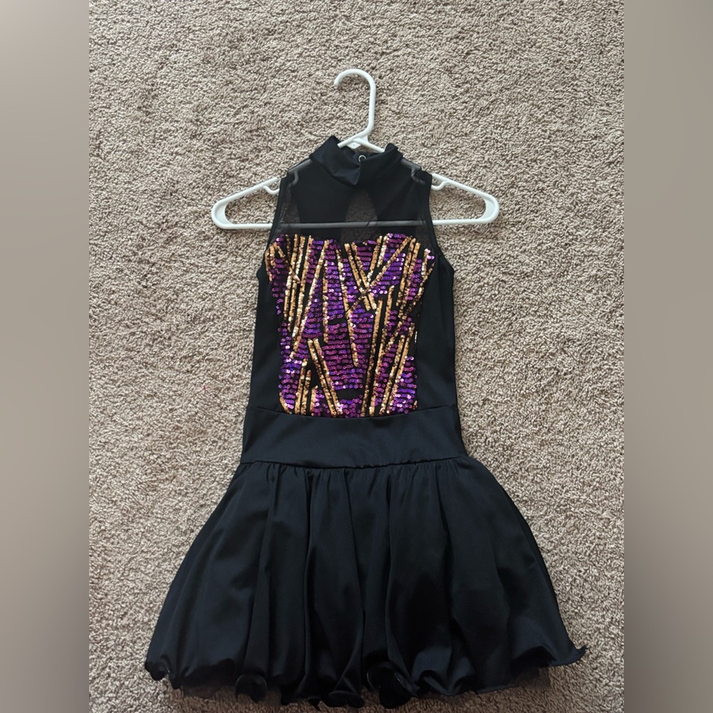 Black and Purple Dance Costume
